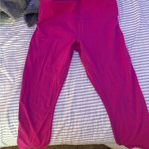 Women’s hot pink wunder under leggings 25”